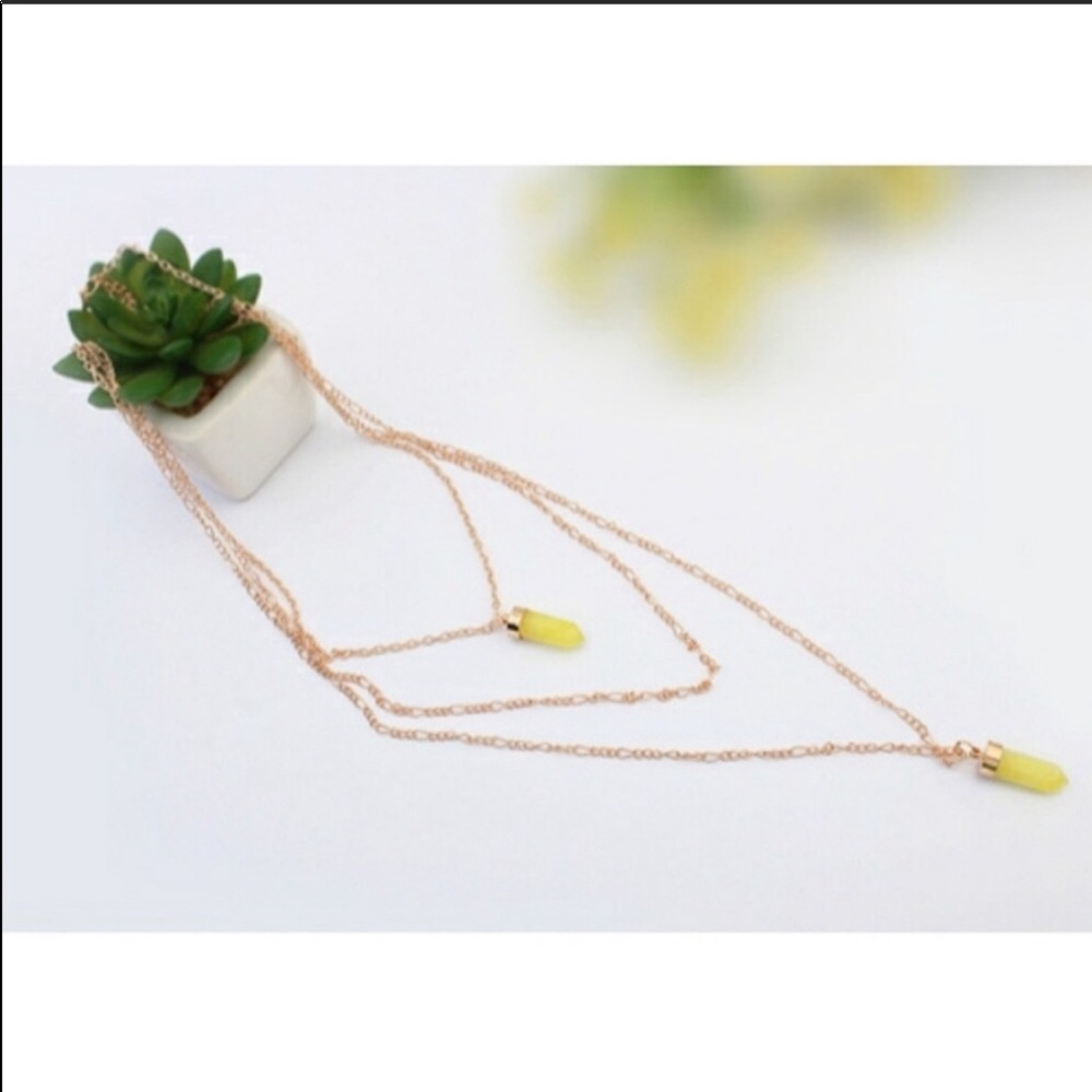Boho crystal necklace - Picture 7 of 8